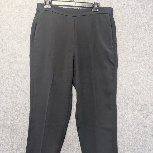 J.Crew Tall Jamie Pant Elastic Waist Trousers Ankle Pull Up Black Size 12 - Picture 3 of 13